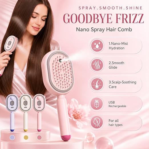 5 in 1 Rechargeable Hair Massage pack of 1 (assorted colors)