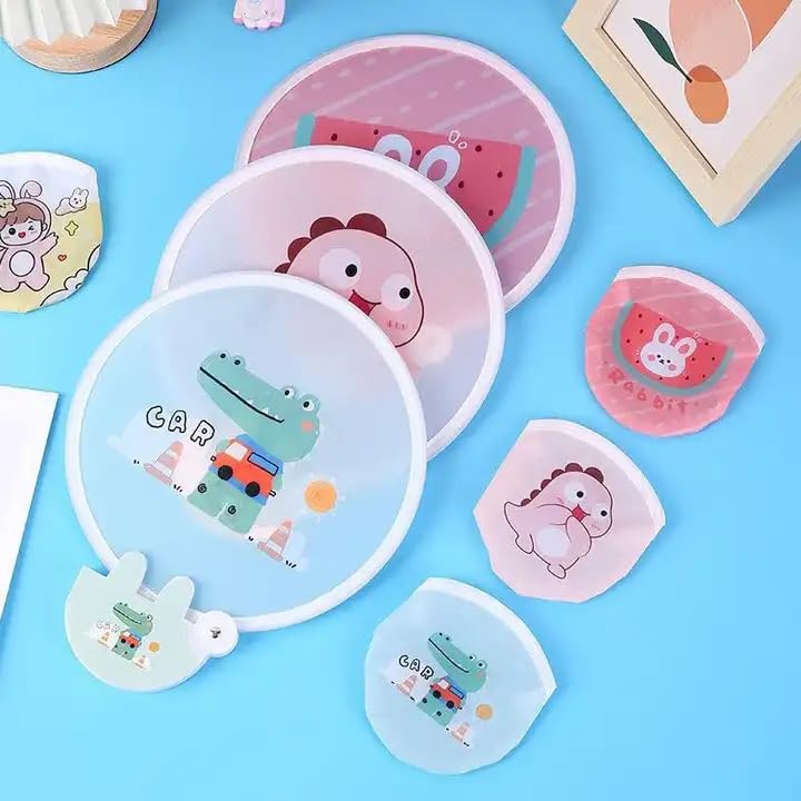 Hand Pressure Mini Fan Fruit Shape Cute Squeeze Toys Cool Summer Fan/Battery Kids Fan Toys multicolour pack of 2