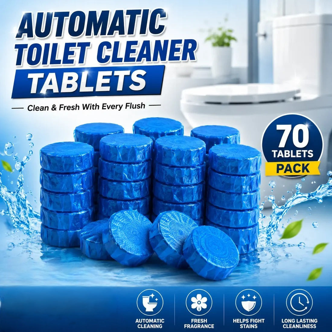 Toilet Cleaning Tablet pack of 10 (70 tablets)