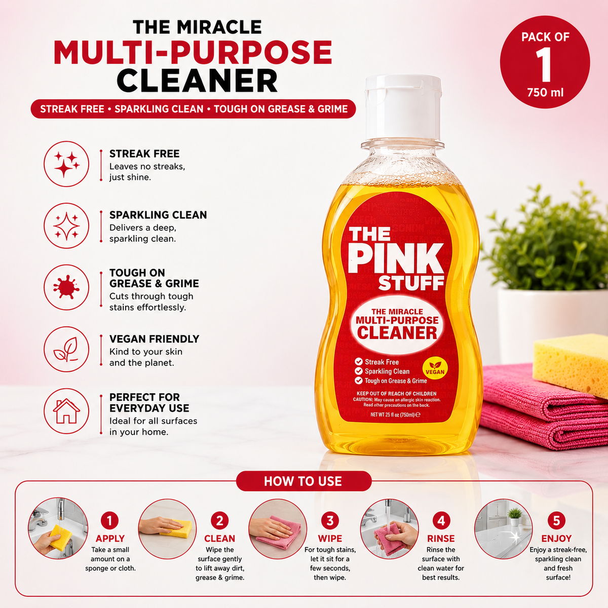 Pink Stuff Multi-Purpose CleanerPack Of 1