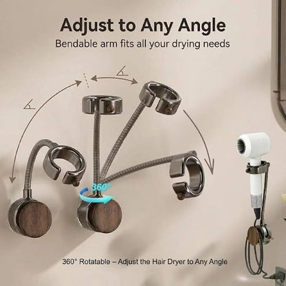 Hands Free Hair Dryer Holder Wall Mount