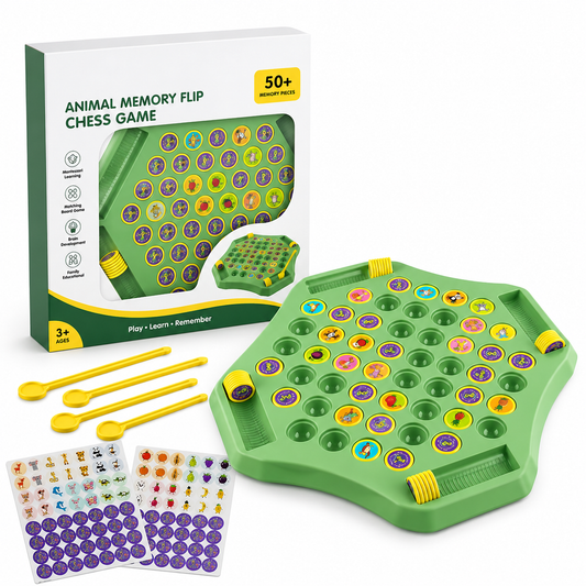 Animal Memory Flip Chess Game