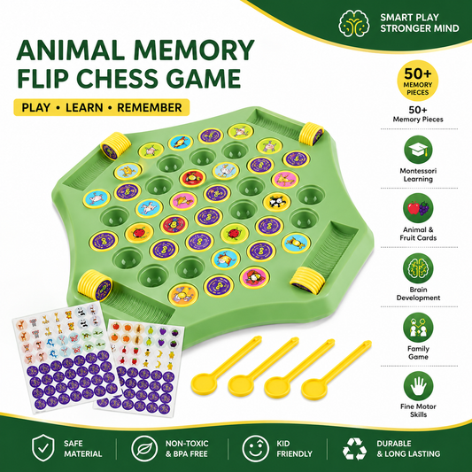 Animal Memory Flip Chess Game