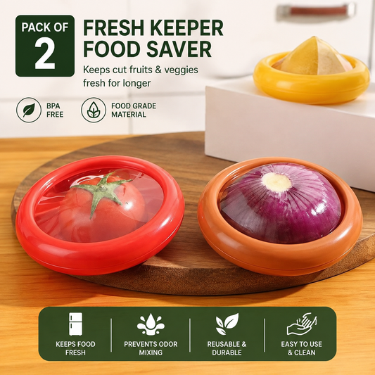Fruit Storage Container With Silicone Seal (Pack of 2) (ASSORTED COLOR)