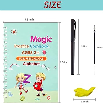 Magic Book Set of 2 ( 8 Book + 20 Refill+2 Pen+2 Grip)