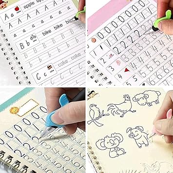 Magic Book Set of 2 ( 8 Book + 20 Refill+2 Pen+2 Grip)