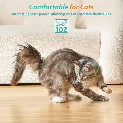 Cat Toys for Kitten Cat Collar with Laser Light Cat Teaser Adjustable Cat Collar Toy Chasing Toy Self-Entertainment