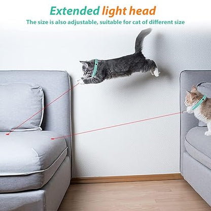 Cat Toys for Kitten Cat Collar with Laser Light Cat Teaser Adjustable Cat Collar Toy Chasing Toy Self-Entertainment