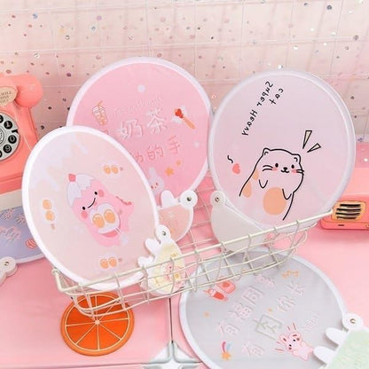 Hand Pressure Mini Fan Fruit Shape Cute Squeeze Toys Cool Summer Fan/Battery Kids Fan Toys multicolour pack of 2