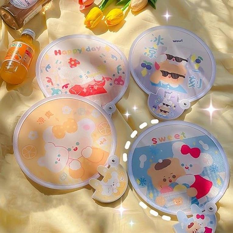Hand Pressure Mini Fan Fruit Shape Cute Squeeze Toys Cool Summer Fan/Battery Kids Fan Toys multicolour pack of 2
