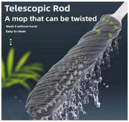 Microfiber Twist Mop for Floor Cleaning, Squeeze Twist Mop Stick, Durable Dust Easy to Use Floor Cleaner, Effective for Hardwood, Tile, and Laminate - CL-VI-864
