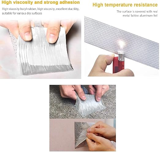 Flashing Tape Water Leak Tape Waterproof Tape Leak-Proof Materials Strong Self-Adhesive Suitable Cracks
